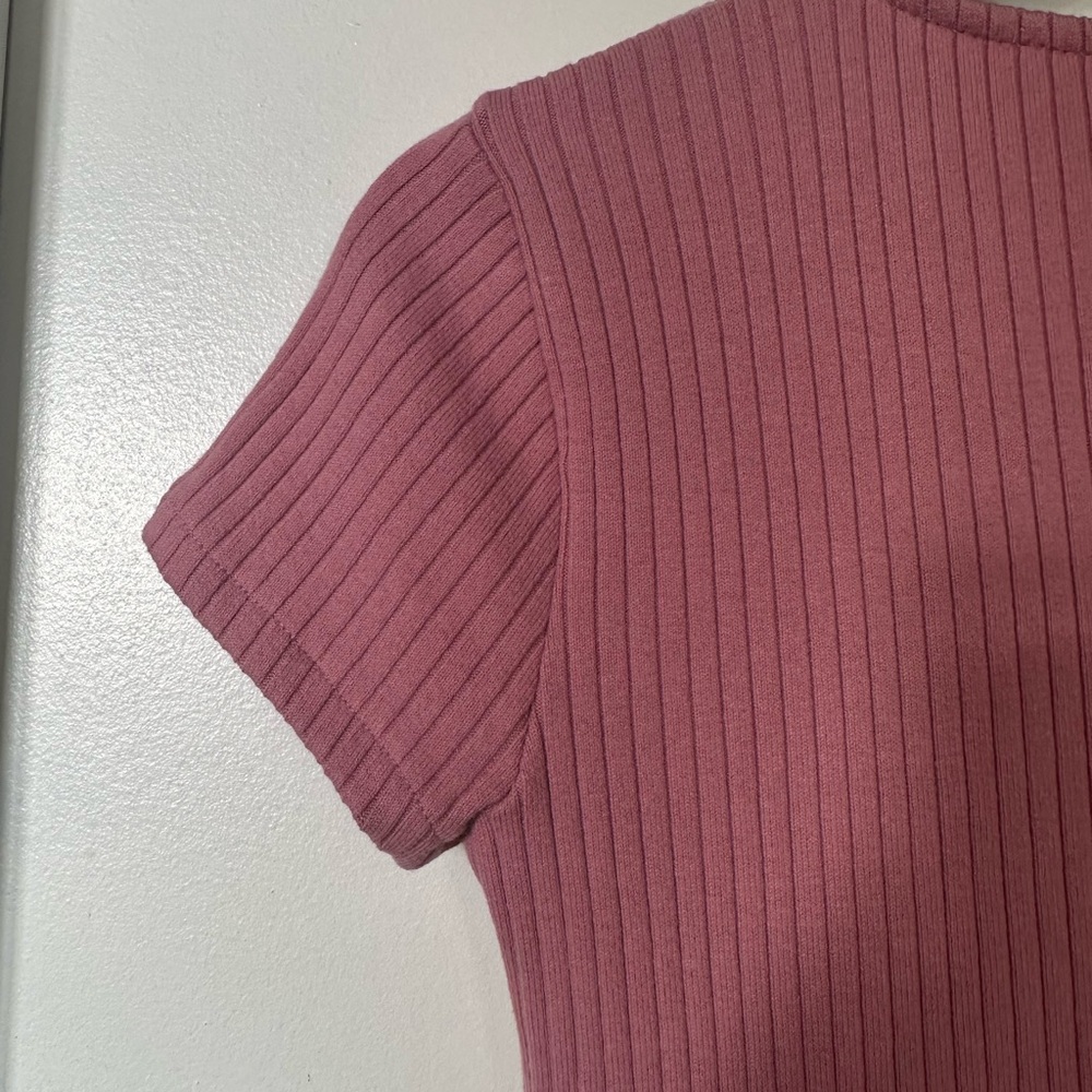 Madewell Ribbed Button-Front Dress - Picture 3 of 5